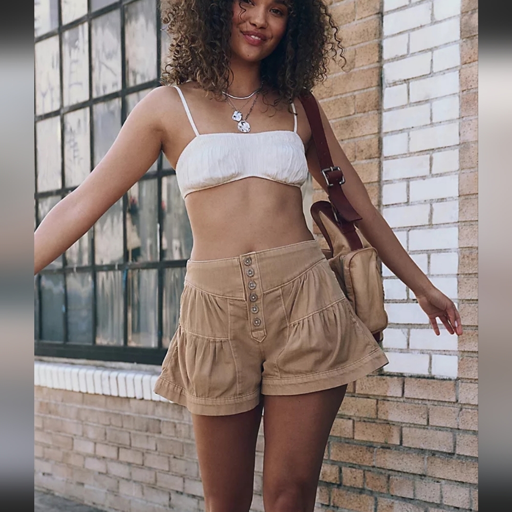 Free People Fluer Denim Shorts